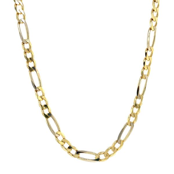 Grote foto bicolour gouden fantasie collier 52 cm 14 krt kleding dames sieraden