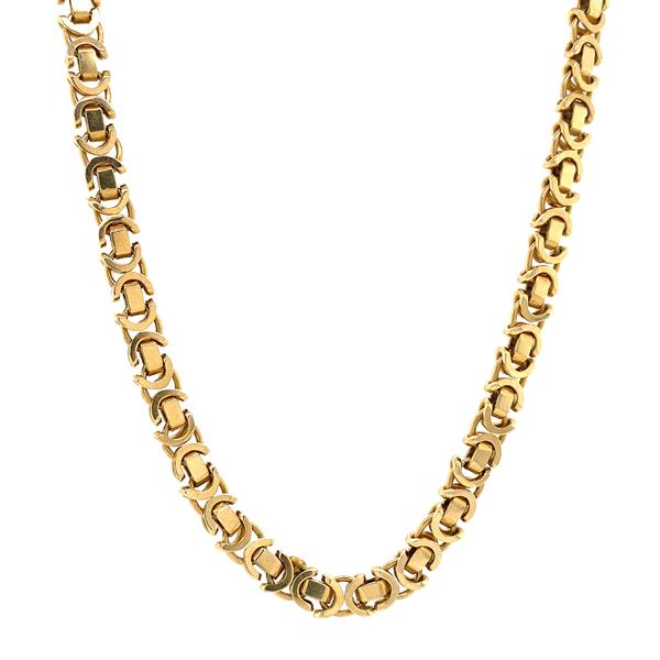 Grote foto gouden konings collier 63 cm 14 krt kleding dames sieraden