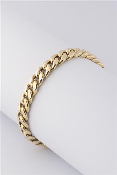 Grote foto gouden gourmet schakel armband kleding dames sieraden