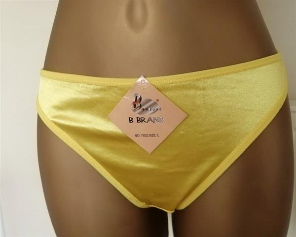 Grote foto prachtige goudgele gesatineerde string s m l kleding dames ondergoed en lingerie