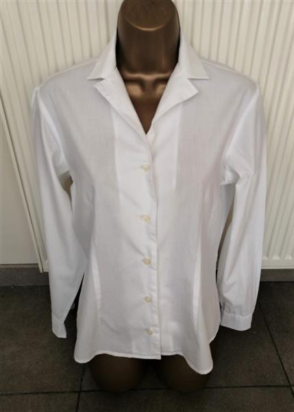 Grote foto elegante witte blouse van benetton 36 38 kleding dames blouses en tunieken
