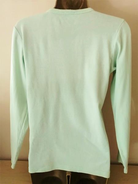 Grote foto mooie mintgroene pistache longsleeve 36 38 kleding dames t shirts