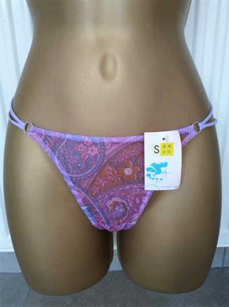 Grote foto lila doorzichtige string met paisley motief kleding dames ondergoed en lingerie