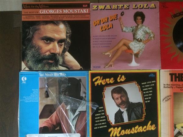 Grote foto vinyl lp allerlei muziek en instrumenten platen elpees singles