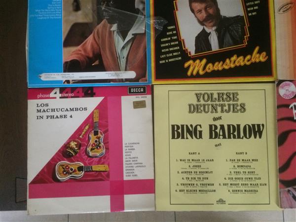 Grote foto vinyl lp allerlei muziek en instrumenten platen elpees singles