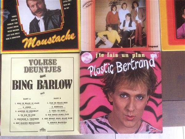 Grote foto vinyl lp allerlei muziek en instrumenten platen elpees singles