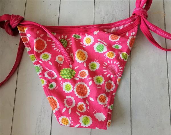 Grote foto supermooie framboosroze bikini met print kinderen en baby overige