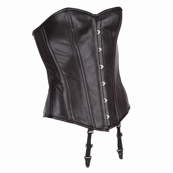 Grote foto echt leren corset model 10 zwart in xs t m 6xl kleding dames lederen kleding