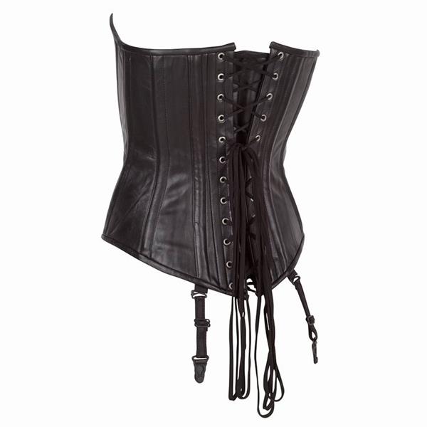 Grote foto echt leren corset model 10 zwart in xs t m 6xl kleding dames lederen kleding