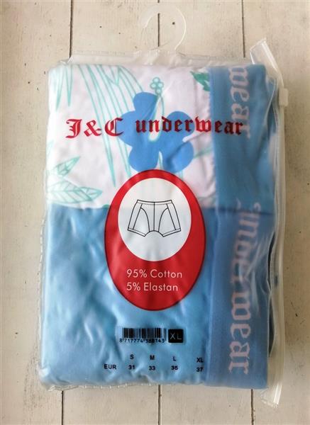 Grote foto set van 2 blauwe boxershorts met lange pijpjes kleding heren ondergoed