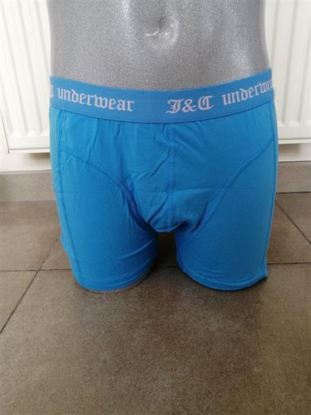 Grote foto set van 2 blauwe boxershorts met lange pijpjes kleding heren ondergoed