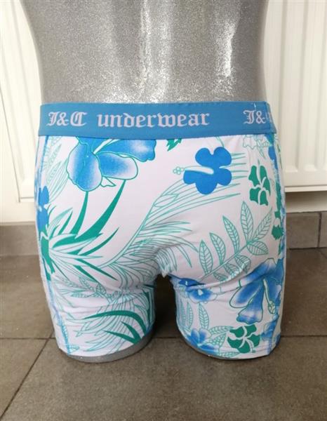 Grote foto set van 2 blauwe boxershorts met lange pijpjes kleding heren ondergoed