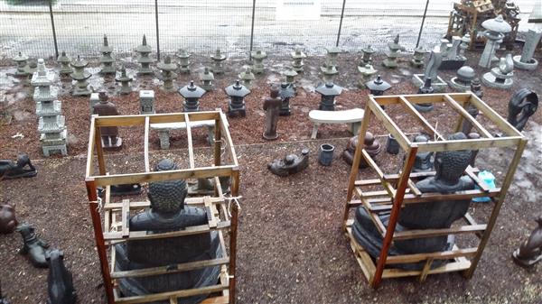 Grote foto pagode in graniet groot aanbod tuin en terras tuindecoratie