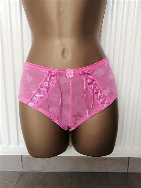 Grote foto fuchsia doorzichtig torselet met hipster 70b 75b kleding dames ondergoed en lingerie