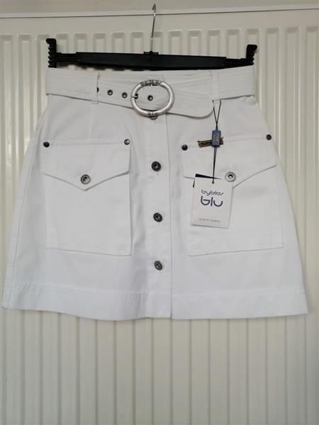 Grote foto nieuwe witte vintage rok van byblos 38 kleding dames rokken