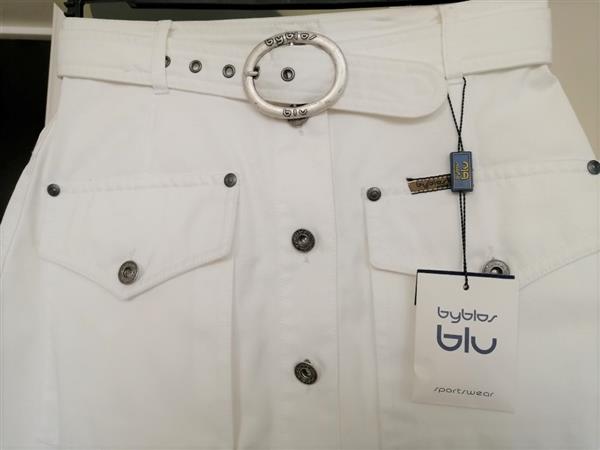 Grote foto nieuwe witte vintage rok van byblos 38 kleding dames rokken