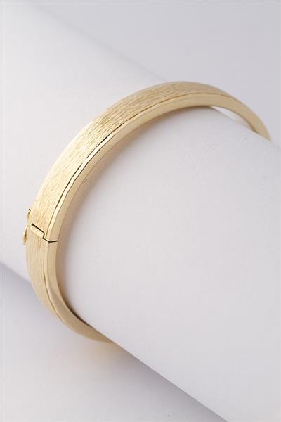 Grote foto gouden bangle met scharniersluiting kleding dames sieraden