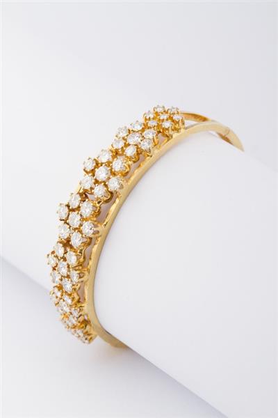 Grote foto gouden slaven armband met briljanten kleding dames sieraden