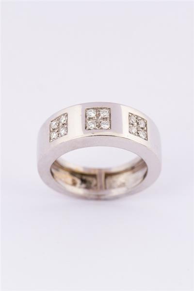 Grote foto wit gouden band ring met briljanten kleding dames sieraden