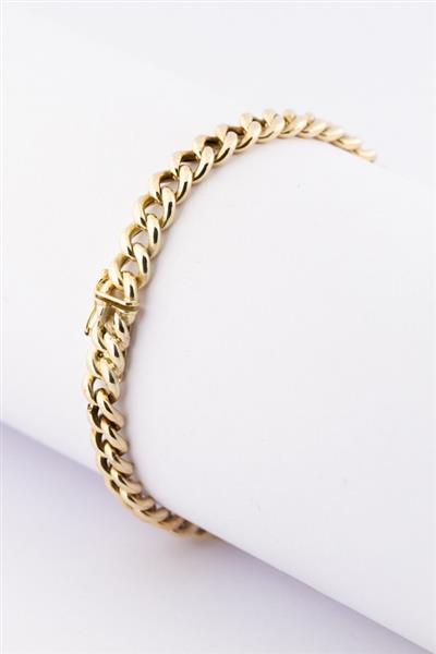 Grote foto gouden gourmet schakel armband kleding dames sieraden