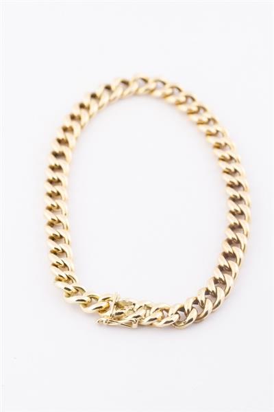 Grote foto gouden gourmet schakel armband kleding dames sieraden