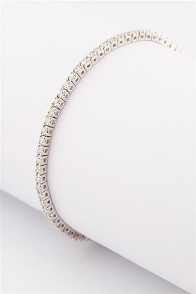 Grote foto wit gouden tennis armband met 70 briljanten kleding dames sieraden
