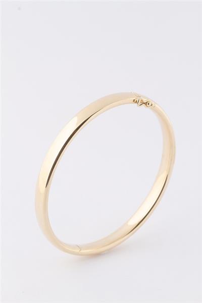 Grote foto gouden bangle met zilveren kern buis met scharnier sluiting kleding dames sieraden