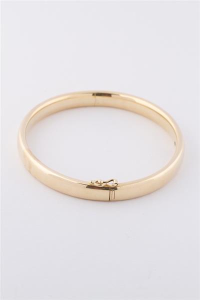 Grote foto gouden bangle met zilveren kern buis met scharnier sluiting kleding dames sieraden