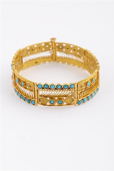 Grote foto gouden schakel armband met filigrain kleding dames sieraden