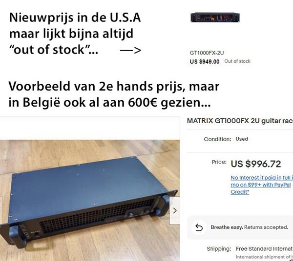 Grote foto matrix gt1000fx 2u frfr rack amp muziek en instrumenten versterkers keyboard monitor en pa