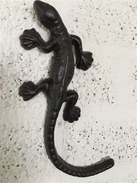 Grote foto salamander hagedis gemaakt van gietijzer huis en inrichting woningdecoratie