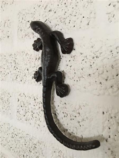 Grote foto salamander hagedis gemaakt van gietijzer huis en inrichting woningdecoratie