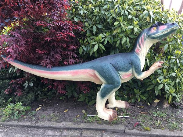 Grote foto dinosaurus prachtige forse sculptuur van een tyrannosaurus tuin en terras tuindecoratie