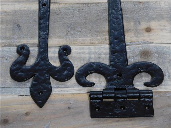 Grote foto set van 2 klassieke vleugel band scharnieren middeleeuwse deurbeslag antiek kastdeur schanier raam doe het zelf en verbouw materialen en producten