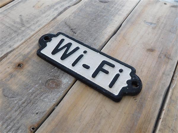 Grote foto schild gietijzer emaille wi fi internet w lan. doe het zelf en verbouw materialen en producten