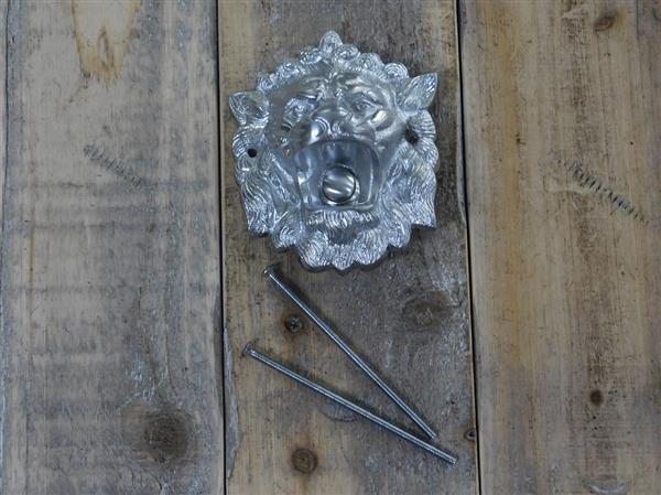 Grote foto deurbel van leeuw leeuwenkop deurbel mat chroom doe het zelf en verbouw materialen en producten
