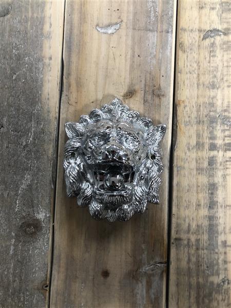 Grote foto antieke bel gepolijst chroom deurbel leeuwenkop doe het zelf en verbouw materialen en producten