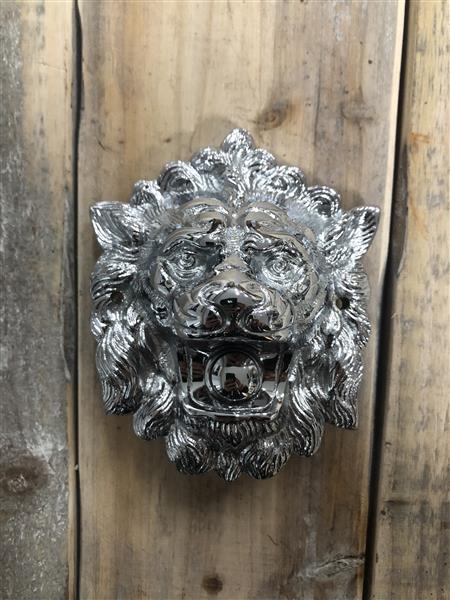 Grote foto antieke bel gepolijst chroom deurbel leeuwenkop doe het zelf en verbouw materialen en producten
