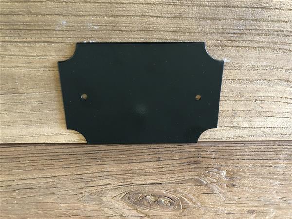 Grote foto prachtig metalen naambord voor bij de voordeur kleur zwart. doe het zelf en verbouw materialen en producten