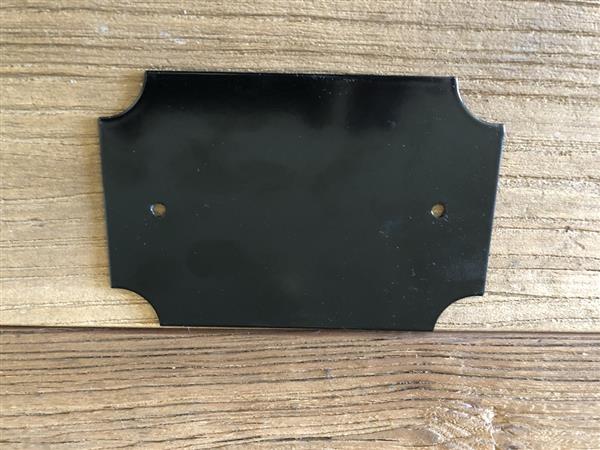 Grote foto prachtig metalen naambord voor bij de voordeur kleur zwart. doe het zelf en verbouw materialen en producten