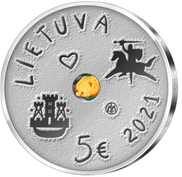 Grote foto litouwen 5 euro 2021 klaipeda zee festival verzamelen munten overige