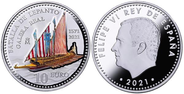 Grote foto spanje 10 euro 2021 slag bij lepanto verzamelen munten overige