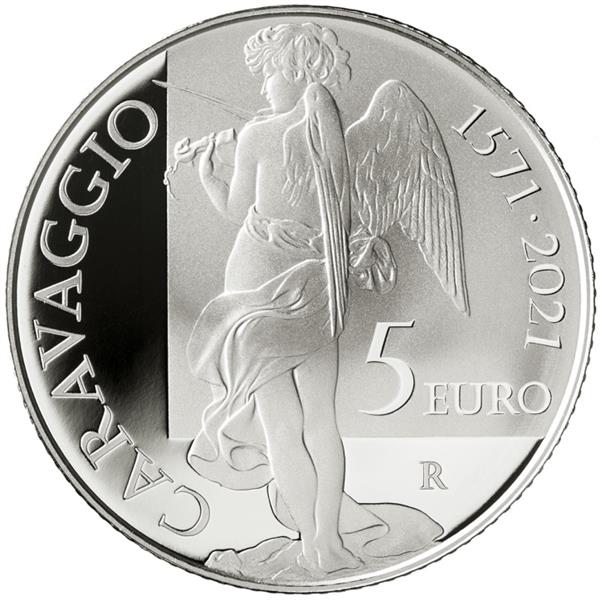 Grote foto itali 5 euro 2021 caravaggio verzamelen munten overige