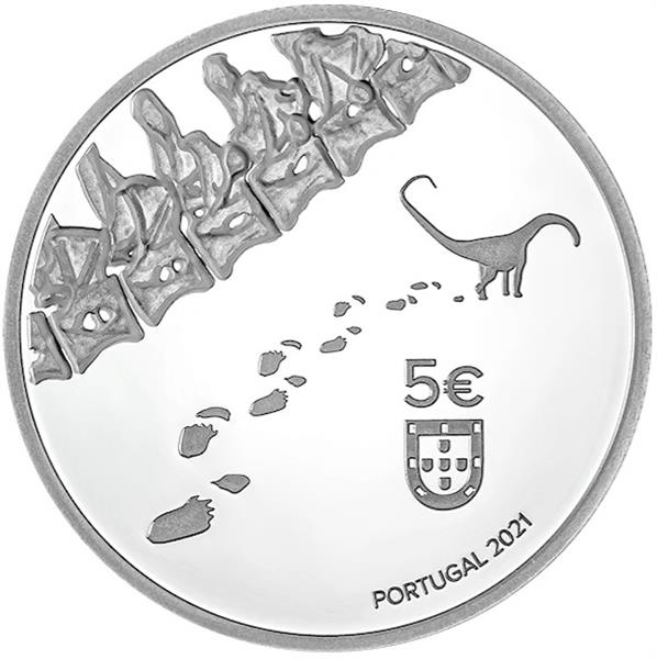Grote foto portugal 5 euro 2021 proof dinheirosaurus lourinhanensis verzamelen munten overige