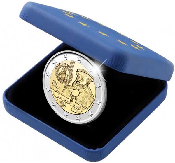 Grote foto belgi 2 euro 2021 carolus v proof verzamelen munten overige