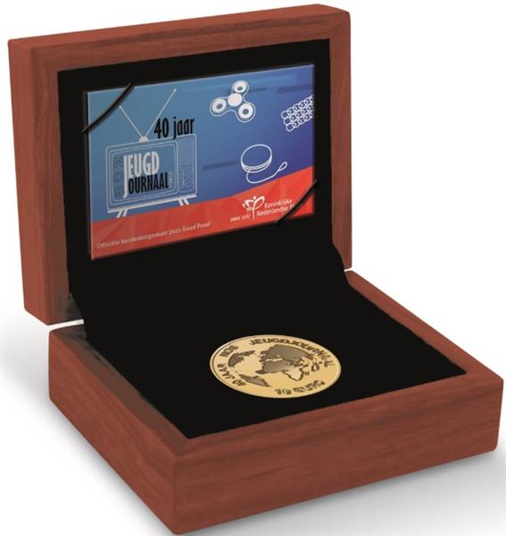 Grote foto nederland 10 euro 2021 goud 40 jaar jeugdjournaal verzamelen munten overige