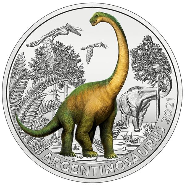 Grote foto oostenrijk 3 euro 2021 argentinosaurus verzamelen munten overige