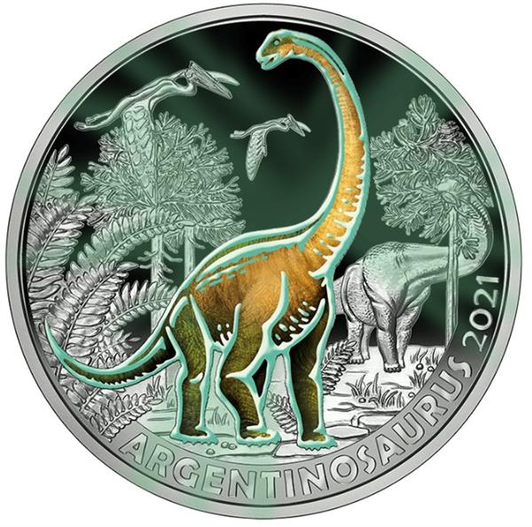Grote foto oostenrijk 3 euro 2021 argentinosaurus verzamelen munten overige