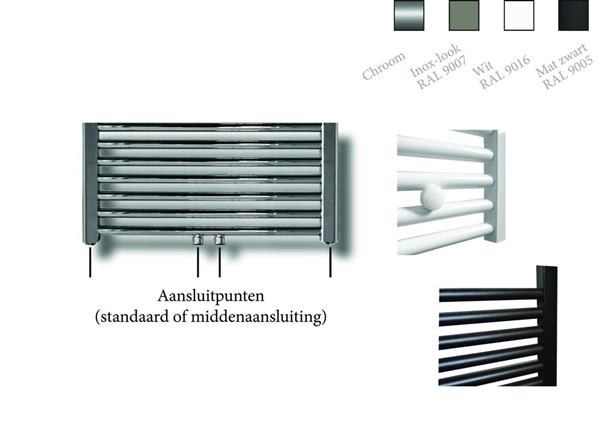 Grote foto sanicare design radiator midden aansluiting recht 120 x 60 cm. doe het zelf en verbouw sanitair