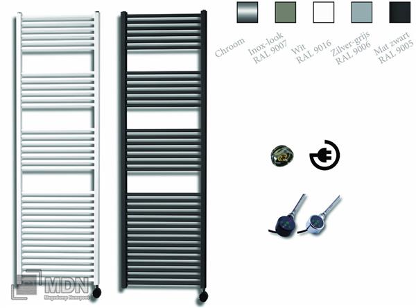 Grote foto sanicare electrische design radiator 172 x 45 cm. met thermostaat zwart doe het zelf en verbouw sanitair